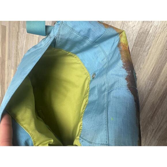 Hand-Painted Octopus Messenger Baggallini Canvas Crossbody One of one Art Tote - Picture 6 of 9